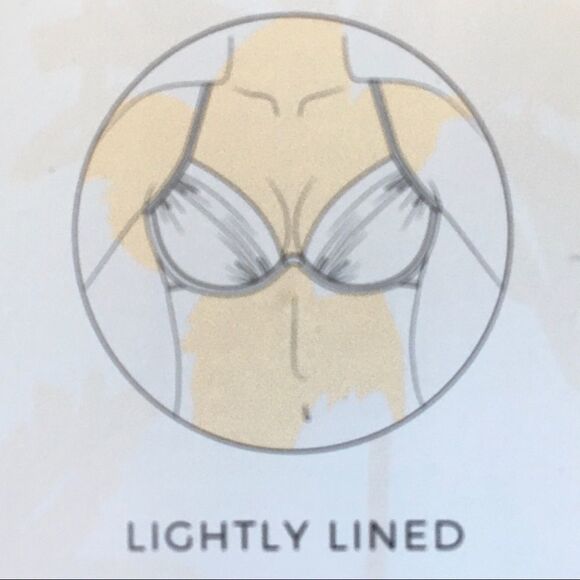 Women’s Bikini Striped Padded Swimsuit Top 34 B - Picture 3 of 10